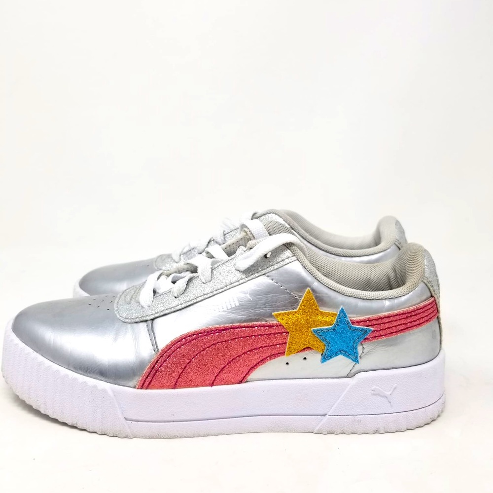 PUMA Carina Glitz Hearts Jr Girls' Sneakers Size 3.5 Juniors